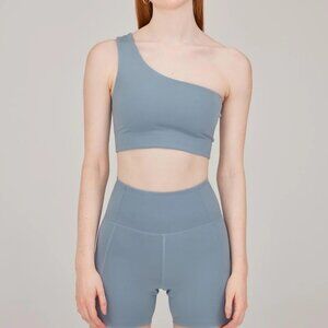 Girlfriend Bianca One Shoulder Sports Bra